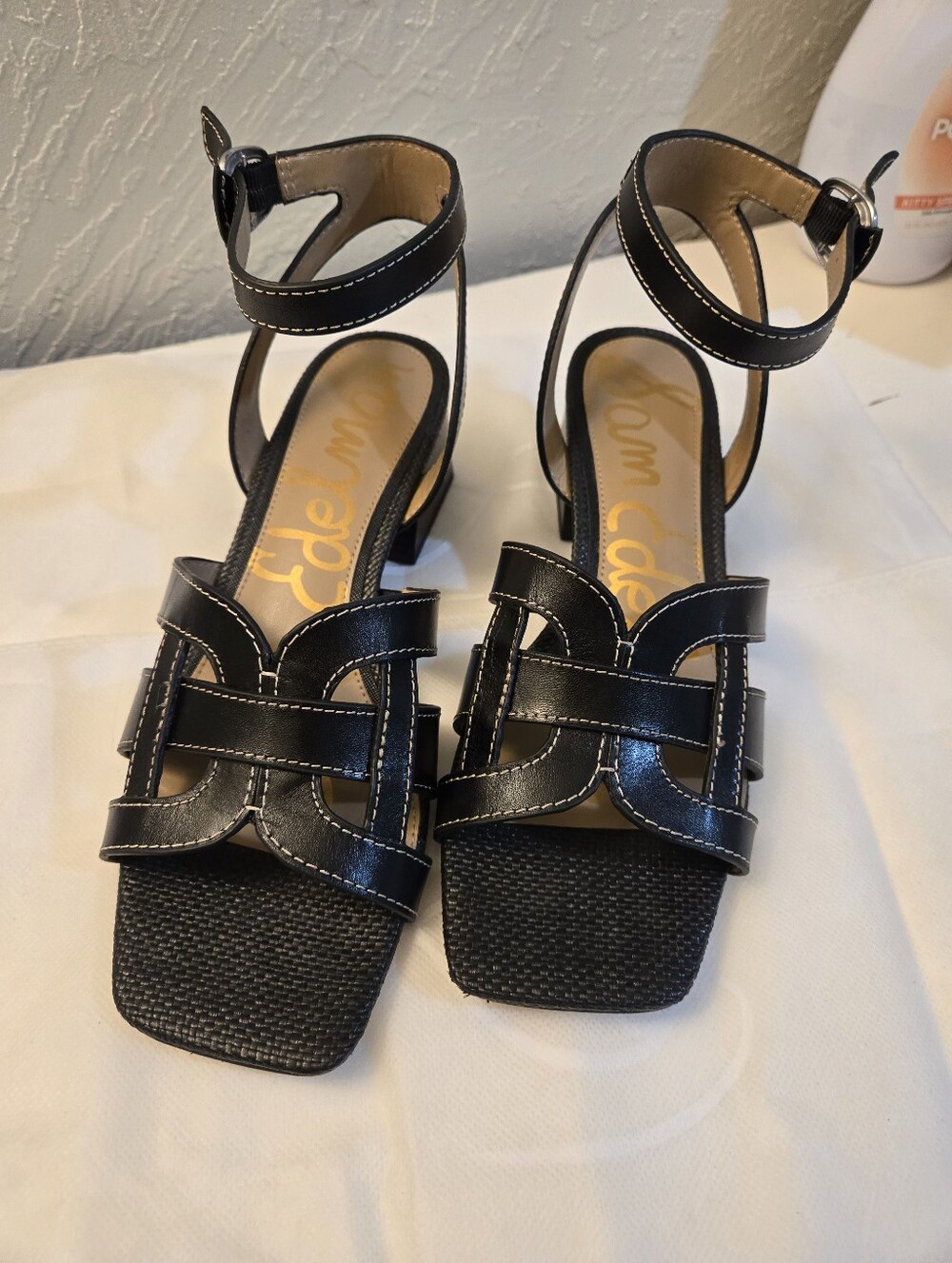 Sam Edelman Wayla Blockheel Ankle-Strap Sandals Sz. 8.5
